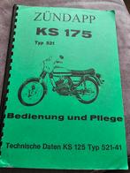 ZÜNDAPP KS 175 Bediening en Onderhoud in Duits., Motoren, Handleidingen en Instructieboekjes, Overige merken