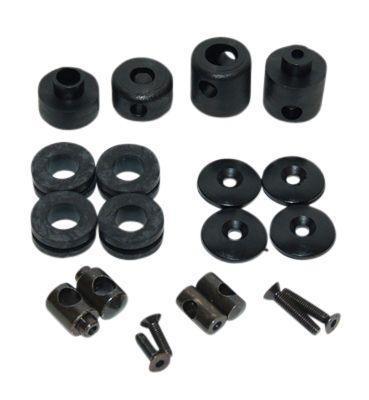 Bevestigingsset zwart windscherm rubbers et2-4 lx Zip 445809, Motoren, Tuning en Styling, Ophalen of Verzenden