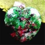 20x5mm Beautiful Ruby in Fuchsite hart kettinghanger, Nieuw, Ophalen of Verzenden, Hart, Steen of Mineraal