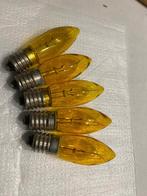5 Gekleurde Losse Lampjes Kersverlichting .Geel  14 V 3 W ., Ophalen of Verzenden, Zo goed als nieuw