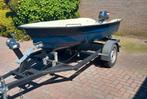 Polyester boot met trailer en yamaha 4pk buitenboordmotor, Ophalen, Gebruikt