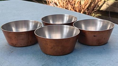 4 Vintage SPRING CULINOX koperen beker, mok, kom (K29), Huis en Inrichting, Keuken | Potten en Pannen, Gebruikt, Overige typen