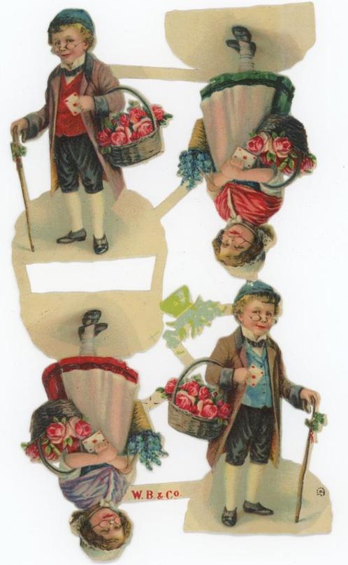 Poëzie plaatjes origineel géén herdruk rond 1900.   code 1, Verzamelen, Poesieplaatjes, Verzenden