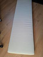 Ecru Kussen / matras 190 x 58 x 8 cm voor bankje, Ophalen, Zo goed als nieuw, Wit, Rechthoekig