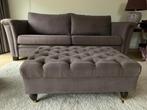 Hocker - gecapitonneerd - vergrijsd Lila!, Ophalen, Gebruikt, Gecapitonneerd, 75 tot 100 cm