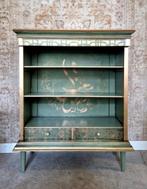 Groen en goud vitrinekast/ Vintage look boekenkast, Ophalen, Donyavimin@gmail.com, Zo goed als nieuw, 5363st