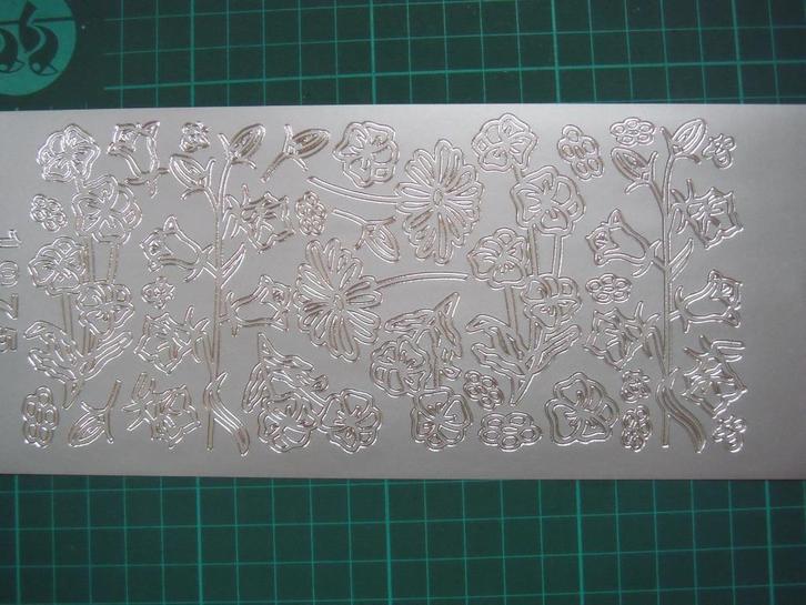 Peel off stickers zilver - 18 foto's - 3 voor 0,50, Hobby en Vrije tijd, Kaarten | Zelf maken, Nieuw, Overige typen, Overige thema's