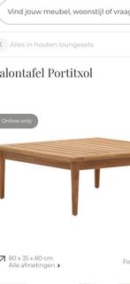 Nieuwe Kave Home houten salontafel type portixsol  teakhout, Ophalen, 100 tot 150 cm, Kave Home, Nieuw