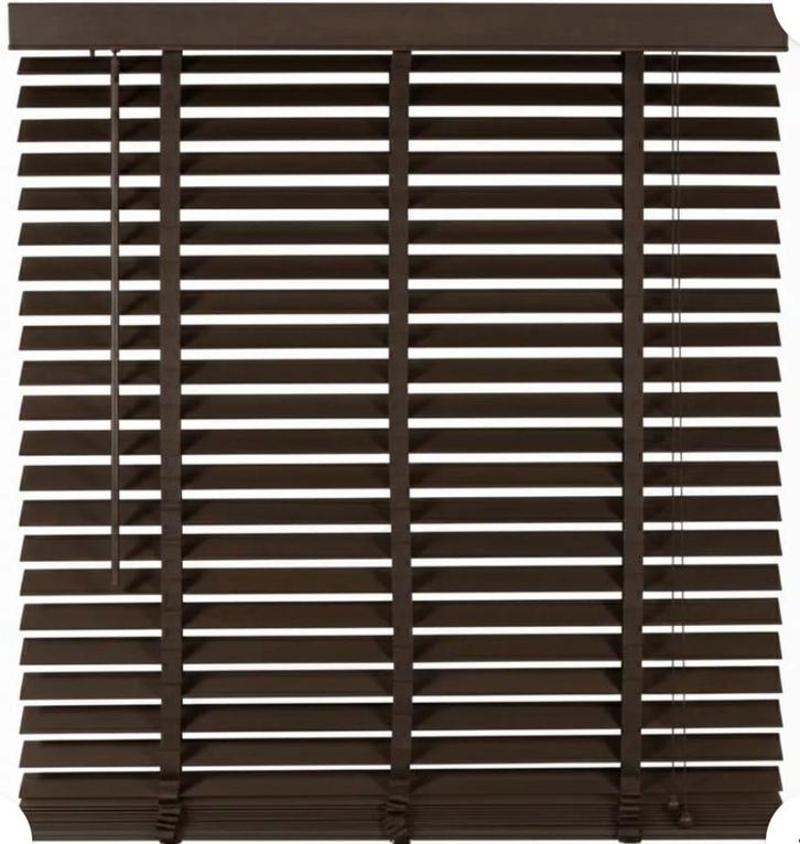 Nieuw! Woonexpress houten jaloezien bruin, Huis en Inrichting, Stoffering | Gordijnen en Lamellen, Zo goed als nieuw, Minder dan 100 cm