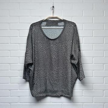 Summum Top Maat 38 Khaki Zwart Panterprint Batwing beschikbaar voor biedingen