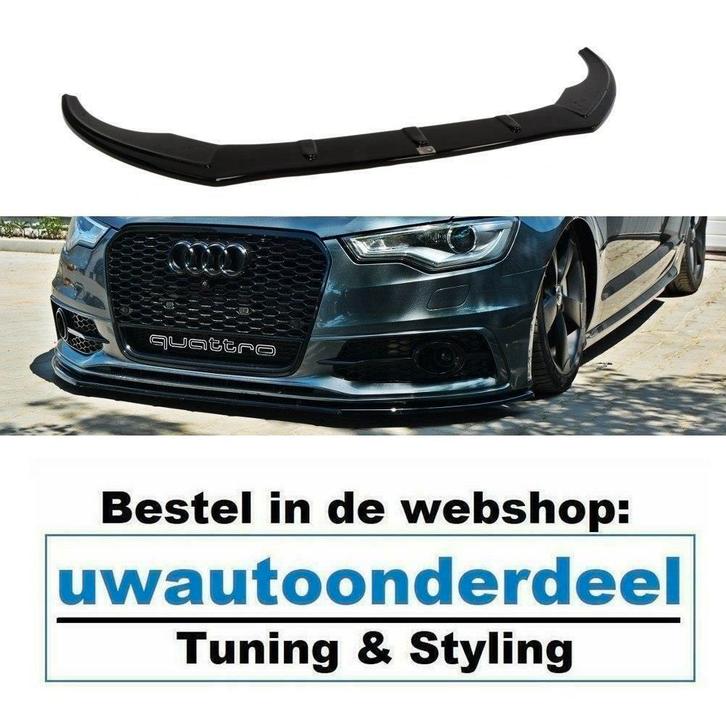 Maxton Spoiler Voorspoiler Lip Splitter Voor Audi A6 S6 C7, Auto diversen, Tuning en Styling, Ophalen of Verzenden