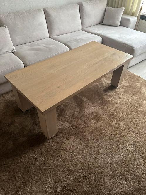 Salontafel hout 135x65x43 rechthoek, Huis en Inrichting, Tafels | Salontafels, Zo goed als nieuw, Minder dan 50 cm, 50 tot 100 cm