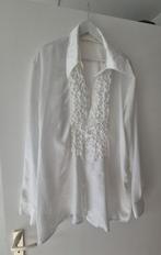 Witte blouse roezel toppers of carnaval feeskleding, Ophalen of Verzenden, Zo goed als nieuw, Feestkleding
