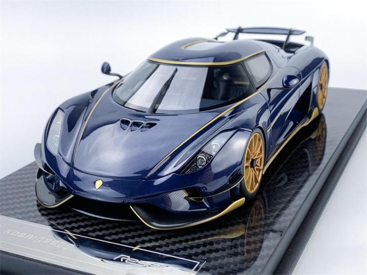 Koenigsegg Regera 7197 Blue Carbon 1:18 FrontiArt Pre-Order, Hobby en Vrije tijd, Modelauto's | 1:18, Nieuw, Auto, Overige merken