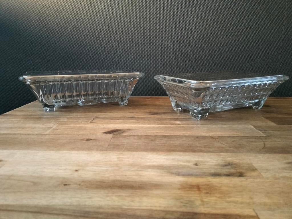 Rechauds schotel warmer 2 stuks van glas, Ophalen of Verzenden
