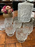 Prachtige Mid Century Goebel ICE GLASS Punch set, Ophalen