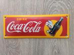 Emaille deurpost Coca-Cola, Verzamelen, Ophalen of Verzenden, Zo goed als nieuw, Reclamebord