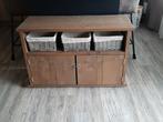 TV-kast steigerhout bruin gebeitst, Huis en Inrichting, Kasten | Dressoirs, 100 tot 150 cm, Ophalen of Verzenden, Landelijk, 25 tot 50 cm