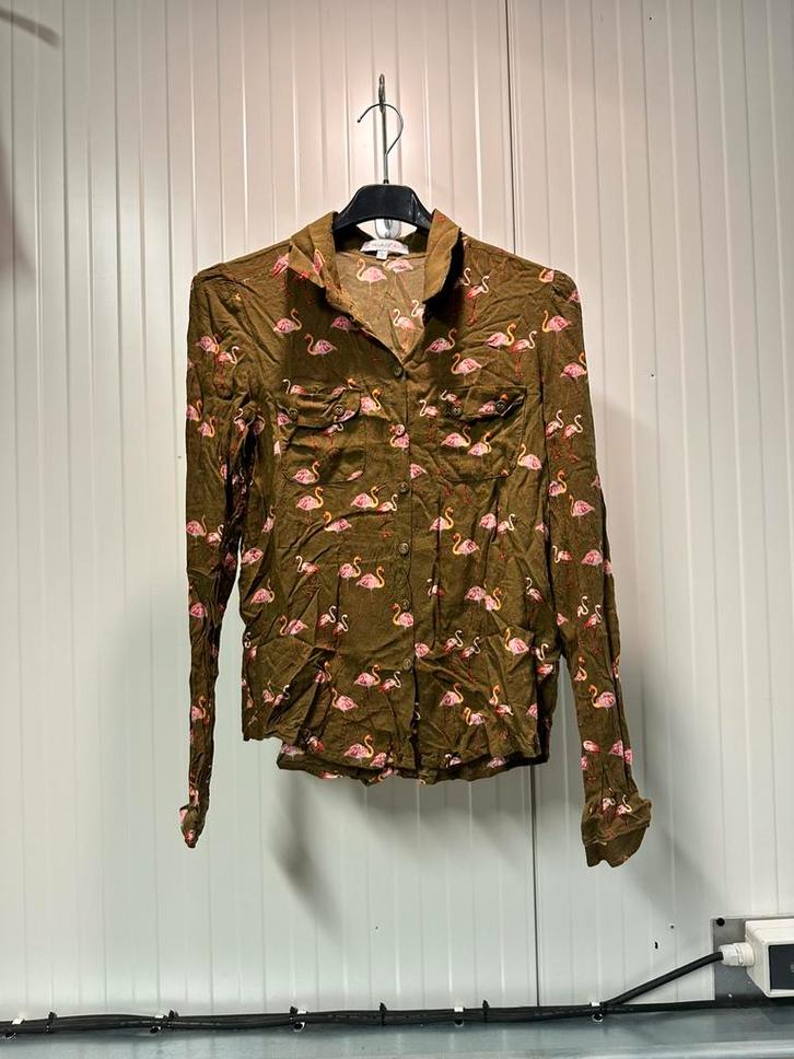 Dames flamingo blouse met lange mouwen maat xxs, Kleding | Dames, Blouses en Tunieken, Zo goed als nieuw, Maat 34 (XS) of kleiner