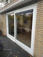 Hardhouten schuifpui met dubbelglas te koop, Doe-het-zelf en Verbouw, Kozijnen en Schuifpuien, Ophalen, Gebruikt, 225 cm of meer