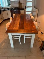 eettafel met 6 stoelen, Huis en Inrichting, Tafels | Eettafels, Ophalen, Gebruikt, 200 cm of meer, 50 tot 100 cm