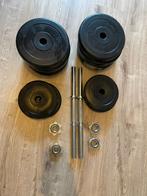 Halterset met gewichten, Sport en Fitness, Fitnessmaterialen, Ophalen, Gebruikt, Armen, Halterset
