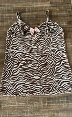 Topje met bruin/witte print, Kleding | Dames, Tops, Overige kleuren, Maat 42/44 (L), Ophalen of Verzenden, Zo goed als nieuw