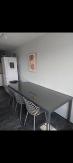 Tuintafel glas met aluminium frame  211x90x75,5, Ophalen, Rechthoekig, Aluminium