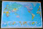 Schoolkaart,wereldkaart"De Wereld"1978 wolters,h144xB220cm, Antiek en Kunst, Antiek | Schoolplaten, Ophalen, Aardrijkskunde