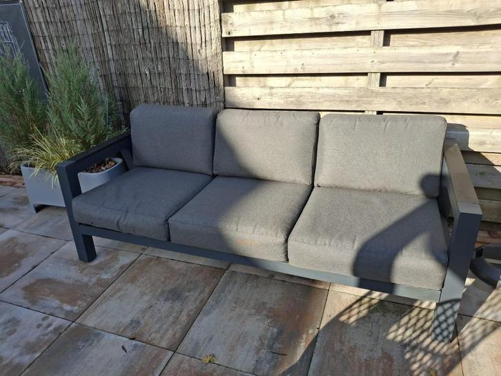 3 zits tuinbank te koop, Tuin en Terras, Tuinbanken, Gebruikt, Metaal, Ophalen