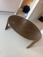 Brons/goudkleurige salontafel van metaal, Ophalen of Verzenden, Zo goed als nieuw, Metaal, Minder dan 50 cm