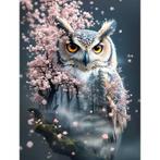 Diamond Painting bos Uil 50x40cm (vierkant), Hobby en Vrije tijd, Ophalen of Verzenden, Nieuw, Knutselwerk