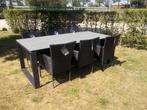 6 NIEUWE wicker stoelen met een polywood tafel 213x100, Tuin en Terras, Tuinsets en Loungesets, Ophalen, 6 zitplaatsen, Zo goed als nieuw