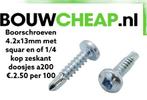 Boorschroeven 4.2x13-16-19-25 en 35mm BOUWCHEAP, Ophalen of Verzenden, Nieuw