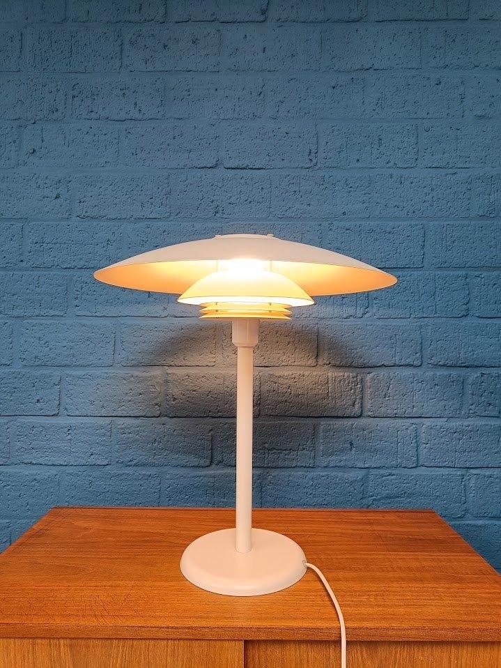 Vintage tafellamp schalenlamp, Deens design, Huis en Inrichting, Lampen | Tafellampen, Zo goed als nieuw, Minder dan 50 cm, Metaal