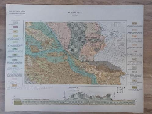 137 / Geologische kaart uit 1935 Vierlingsbeek kwartblad I, Boeken, Atlassen en Landkaarten, Zo goed als nieuw, Landkaart, Nederland