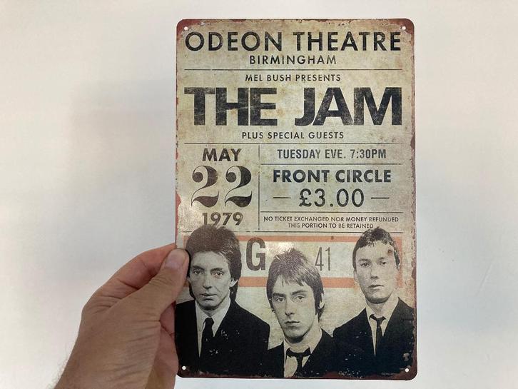 Posters metaal the jam, Verzamelen, Posters, Nieuw, Film en Tv, A1 t/m A3, Ophalen of Verzenden