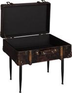 2x Dutchbone Luggage Bijzettafel - 'Koffer tafel' - Bruin, Huis en Inrichting, Tafels | Bijzettafels, Ophalen, Minder dan 55 cm