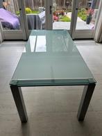 Gratis glazen eetkamertafel, Huis en Inrichting, Tafels | Eettafels, Ophalen, Gebruikt, 50 tot 100 cm, Vijf personen of meer