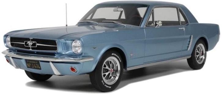 FORD MUSTANG V8 HARDTOP SILVER BLUE PONY 1965 1:12, Hobby en Vrije tijd, Modelauto's | 1:5 tot 1:12, Nieuw, Auto, 1:9 t/m 1:12