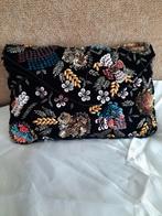 Geborduurde Clutch met Pailletten, Ophalen of Verzenden, Zo goed als nieuw, Zwart, Avondtasje