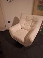 Witte draaifauteuil voor de woonkamer, Huis en Inrichting, Ophalen of Verzenden, Gebruikt, 75 tot 100 cm
