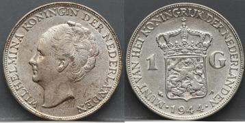Zilveren 1 gulden 1944 P - Wilhelmina beschikbaar voor biedingen