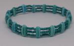 Elastische armband in zeegroen en mint, Ophalen of Verzenden, Nieuw, Groen, Elastiek