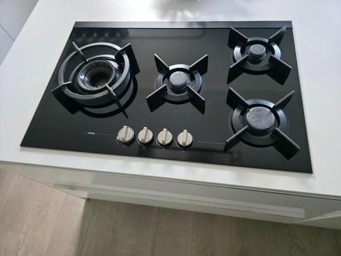 ATAG Gaskookplaat HG8471 80cm 4-pits met wokbrander, Witgoed en Apparatuur, Kookplaten, Gebruikt, Inbouw, Gas, 4 kookzones, Ophalen