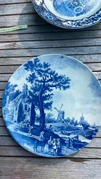 Wandbord delfts blauw j v Goyen Holland  34 cm, Ophalen of Verzenden