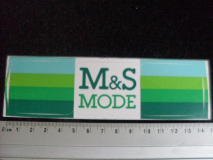sticker M&S mode logo, Verzamelen, Stickers, Zo goed als nieuw, Winkel of Supermarkt, Verzenden