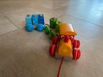 Goula houten trein met blokjes, Kinderen en Baby's, Speelgoed | Houten speelgoed, Overige typen, Ophalen of Verzenden, Zo goed als nieuw