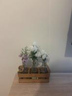 Bloemen met houder vintage cadeau, Ophalen, Zo goed als nieuw