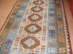 Handgeweven Oosters Tapijt/Kelim Turkman Maat:1.30X2.04., 100 tot 150 cm, Verzenden, Blauw, Rechthoekig